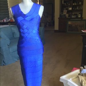 Blue bandage dress